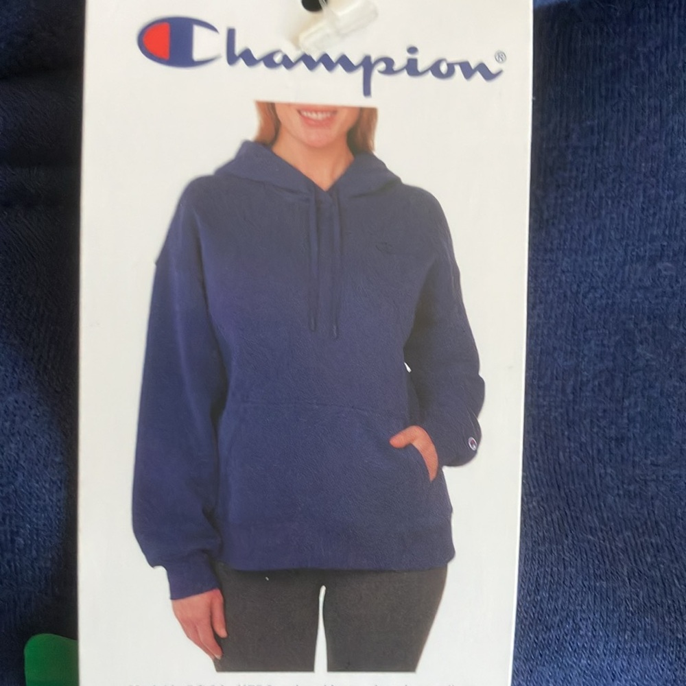 NEW XL hoodie sweatshirt blue Champion